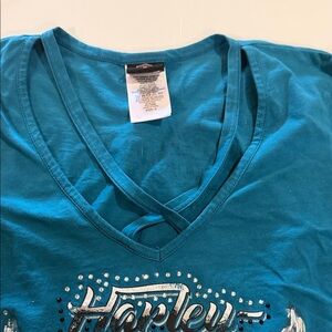 Harley-Davidson Teal Crew Neck Tee